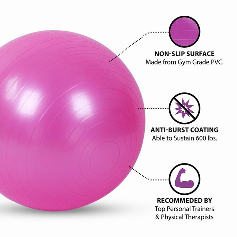 Home Fitness Yoga Balls Anti-Pressure Explosion-Proof Gym Balance Exercise Fitball Pilates Workout Massage Ball 75cm 65cm 55cm