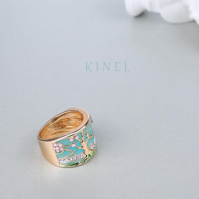 Handmade Lucky Tree Opal Ring - Infinity Moon